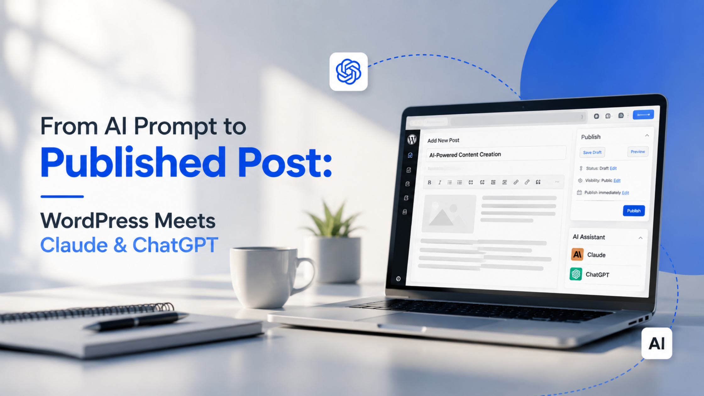 From AI Prompt to Published Post: WordPress Meets Claude & ChatGPT 1 Professional Website Development